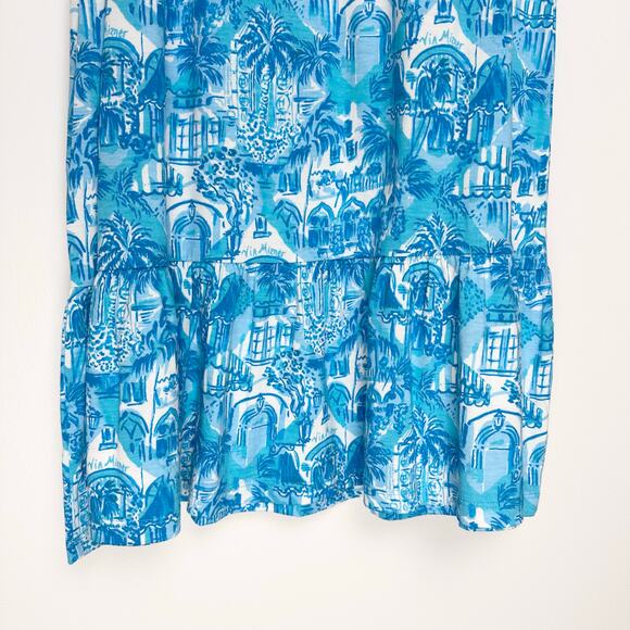 Lilly Pulitzer Lindy Dress Amalfi Blue Sunny State of Mind Sleeveless | SZ M - Picture 10 of 14